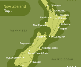 New Zealand Map Vector