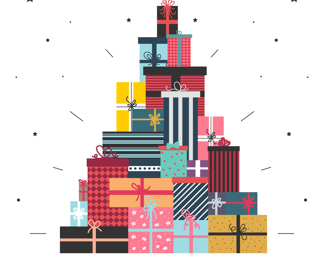 Christmas Gift Boxes Vector