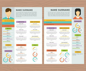 Resume template vector