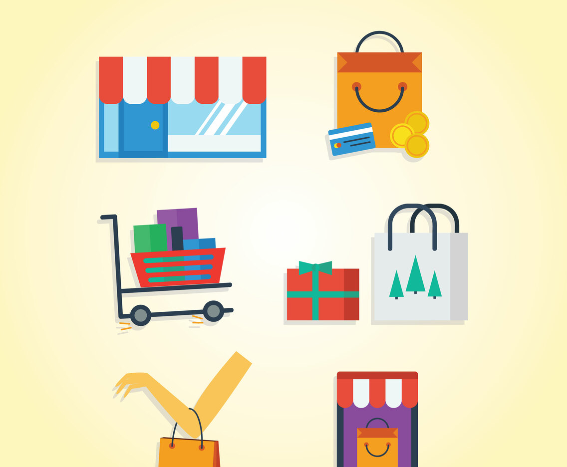 Present Shopping Vector