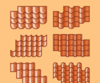 Roof Tile Vector Set