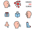 Viruses And Illness Icons