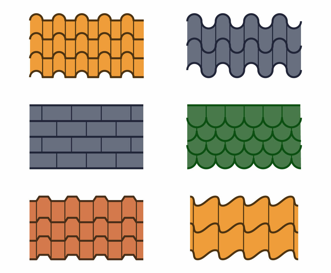 Free Unique Roof Tile Vectors