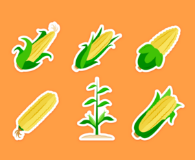 Corn Stalks Free Vector Pack