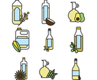 Outlined Set Of Oils