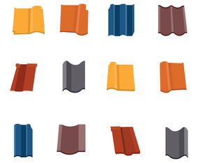 Roof Tile Vector Icons