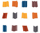 Roof Tile Vector Icons