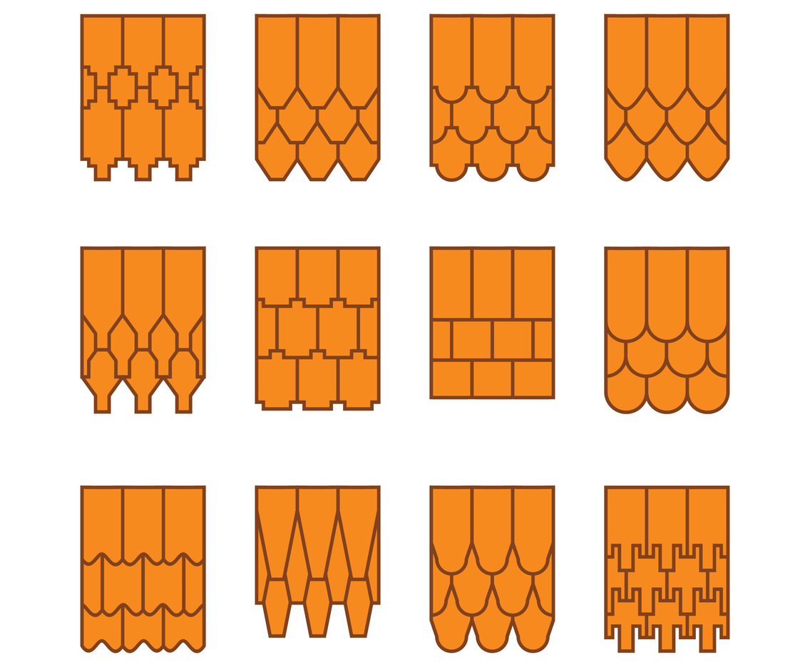Free Roof Tile Collection Vector