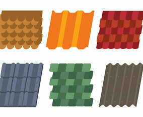 Roof Tile On White Vector