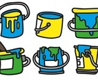 Vector Paint Pot Icon Set