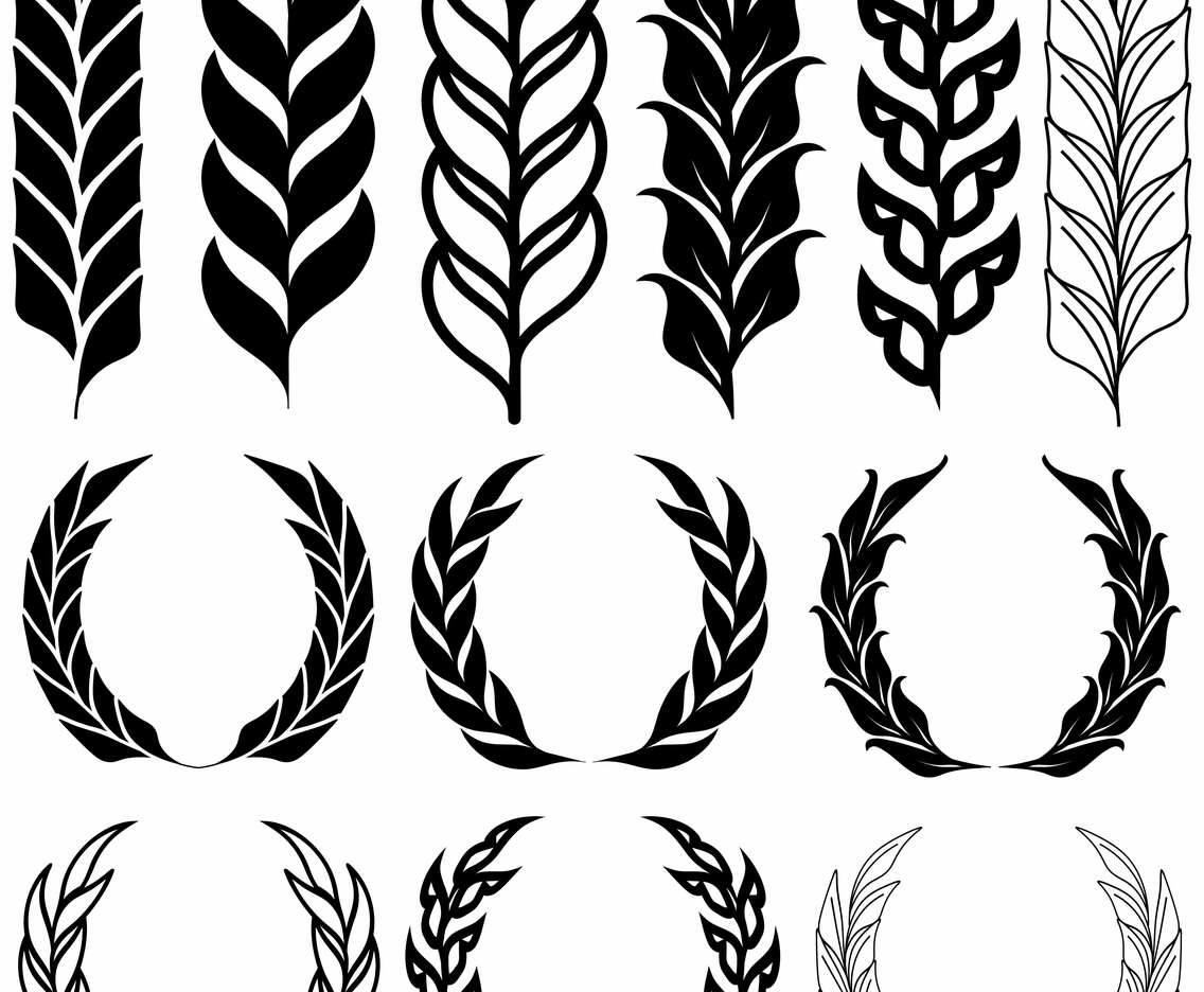 Vector Wheat Ears Icon Set