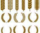 Vector Wheat Ears Icon Set
