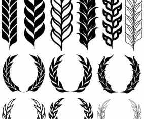 Vector Wheat Ears Icon Set