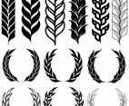Vector Wheat Ears Icon Set