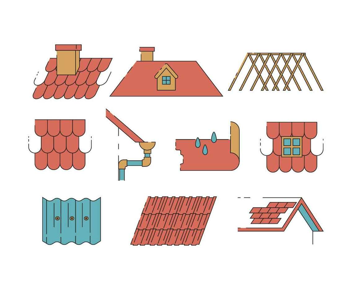 Roof Icons Vector
