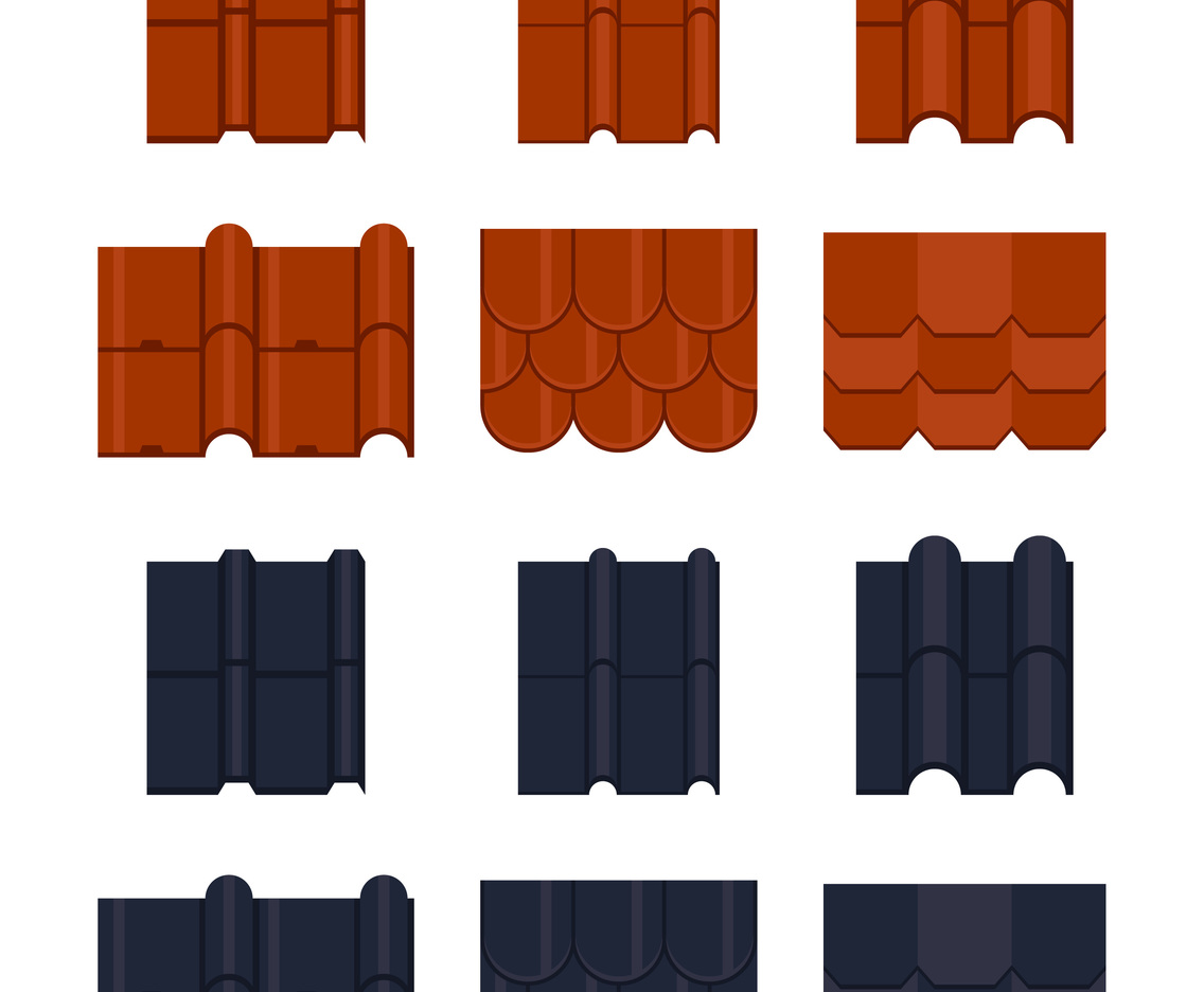 Roof Tile Vector Icons
