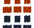 Roof Tile Vector Icons