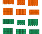 Roof Tile Vector Icons