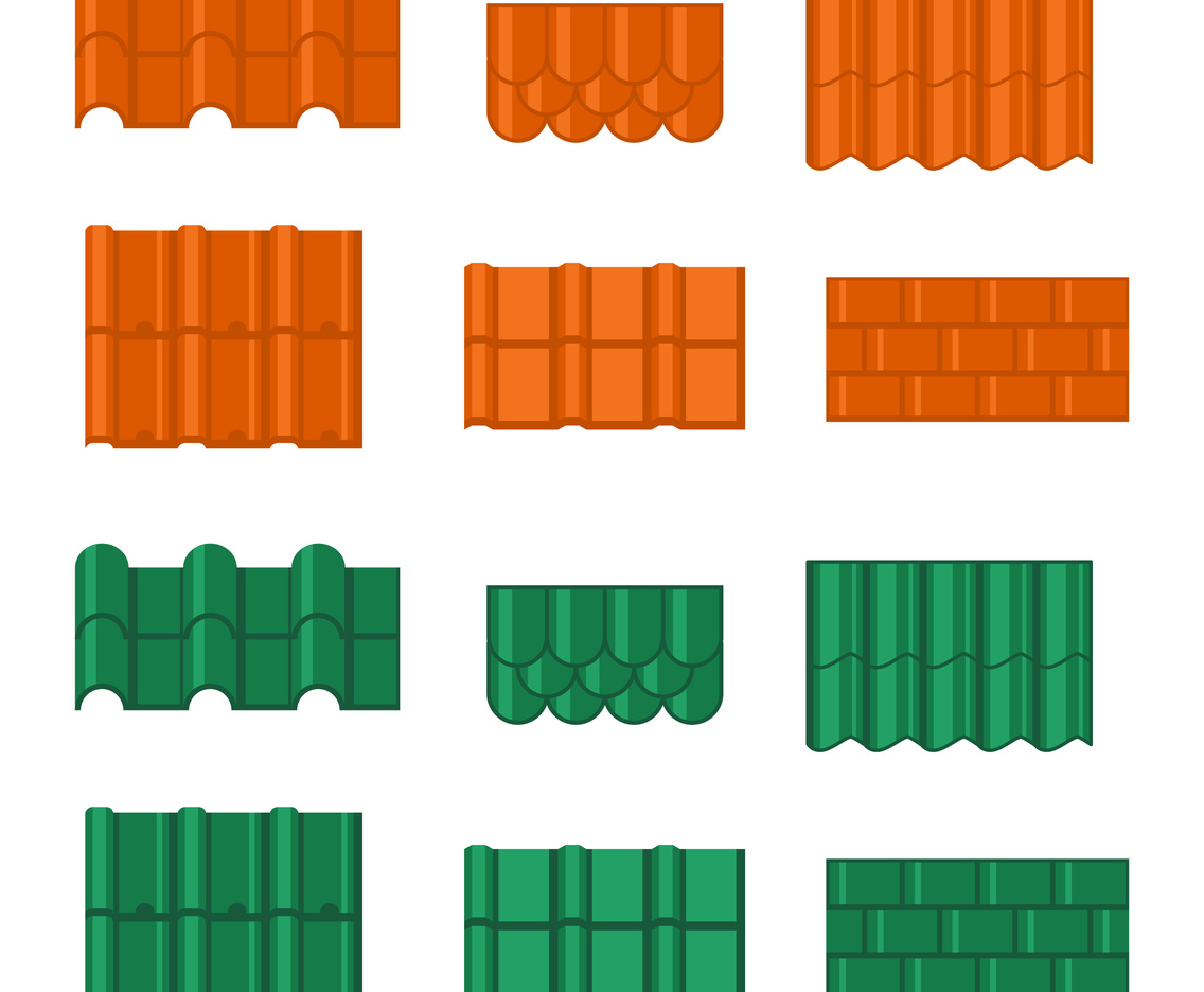 Roof Tile Vector Icons
