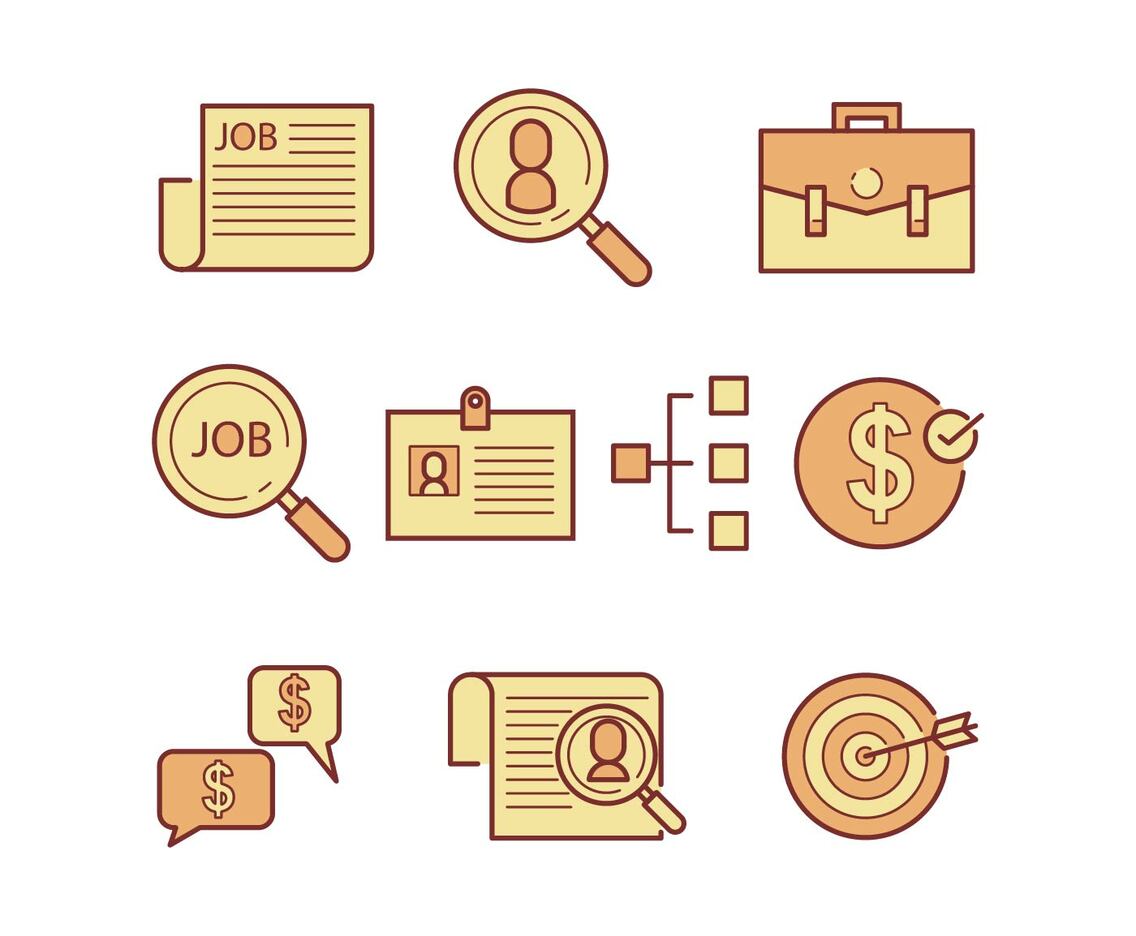 Free Job Search Icon Vector