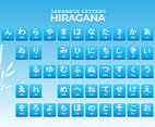Japanese Letters Hiragana Alphabet