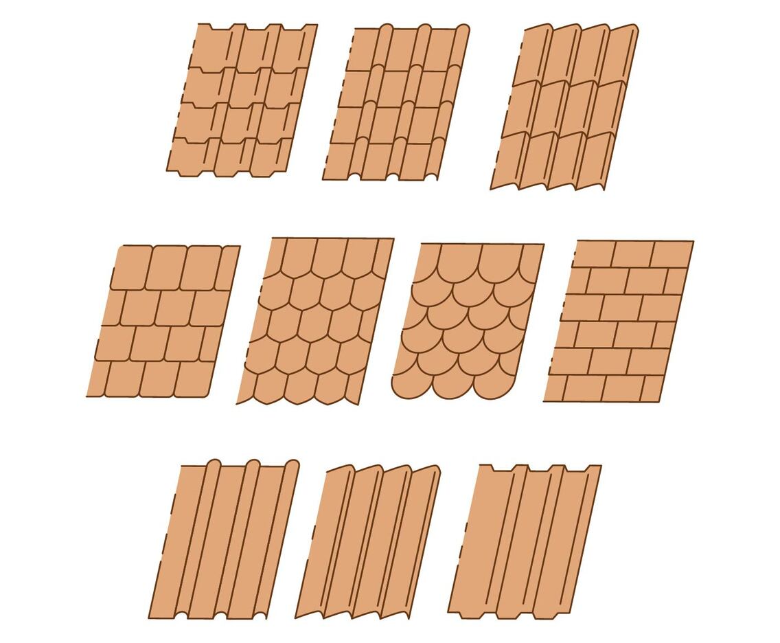 Free Roof Tile Collection Vector