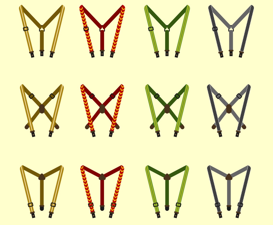 Vector Of SuspendersGarter