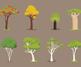Various Tree Vector Items
