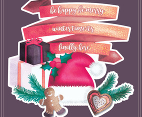 Vector Hand Drawn Winter Decoration