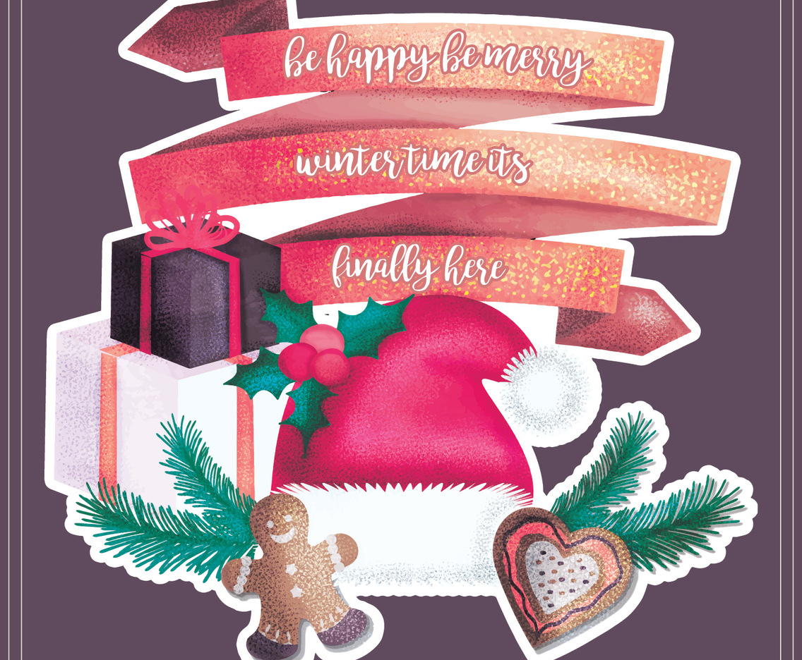 Vector Hand Drawn Winter Decoration