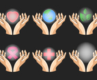 Healing Hands Icon Set