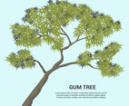 Gum Tree Vector Illustration