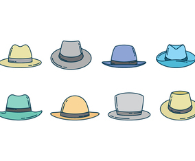 Free Panama Hat Vector Collection