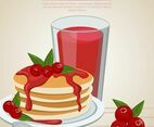 Cranberries Juice And Pancake Topings