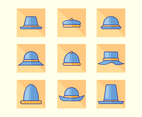 Flat Blue Hat Vectors