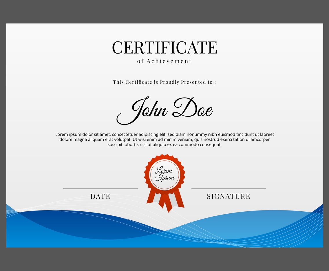 Free Certificate Template Vector