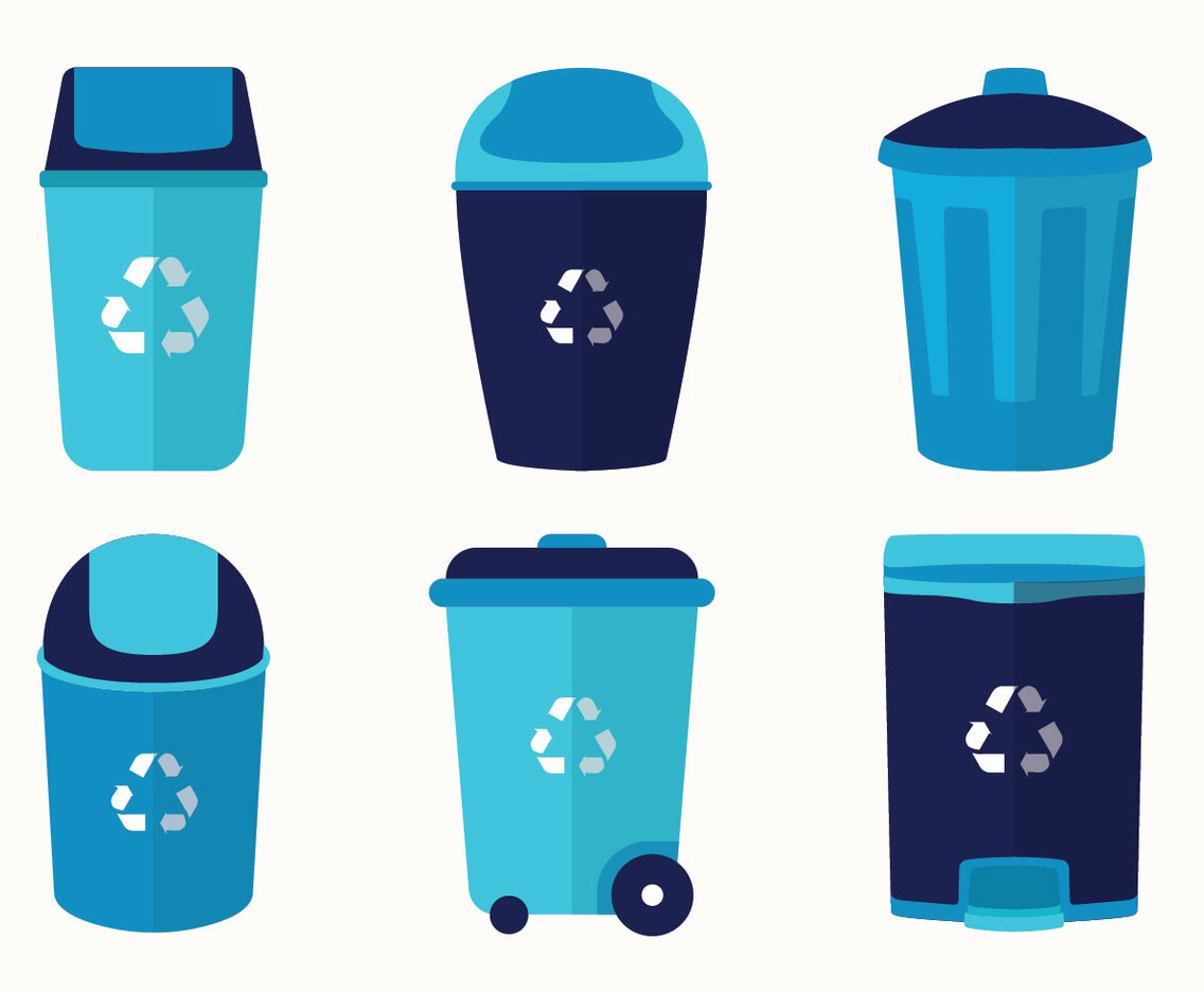 Waste Basket Vector Pack