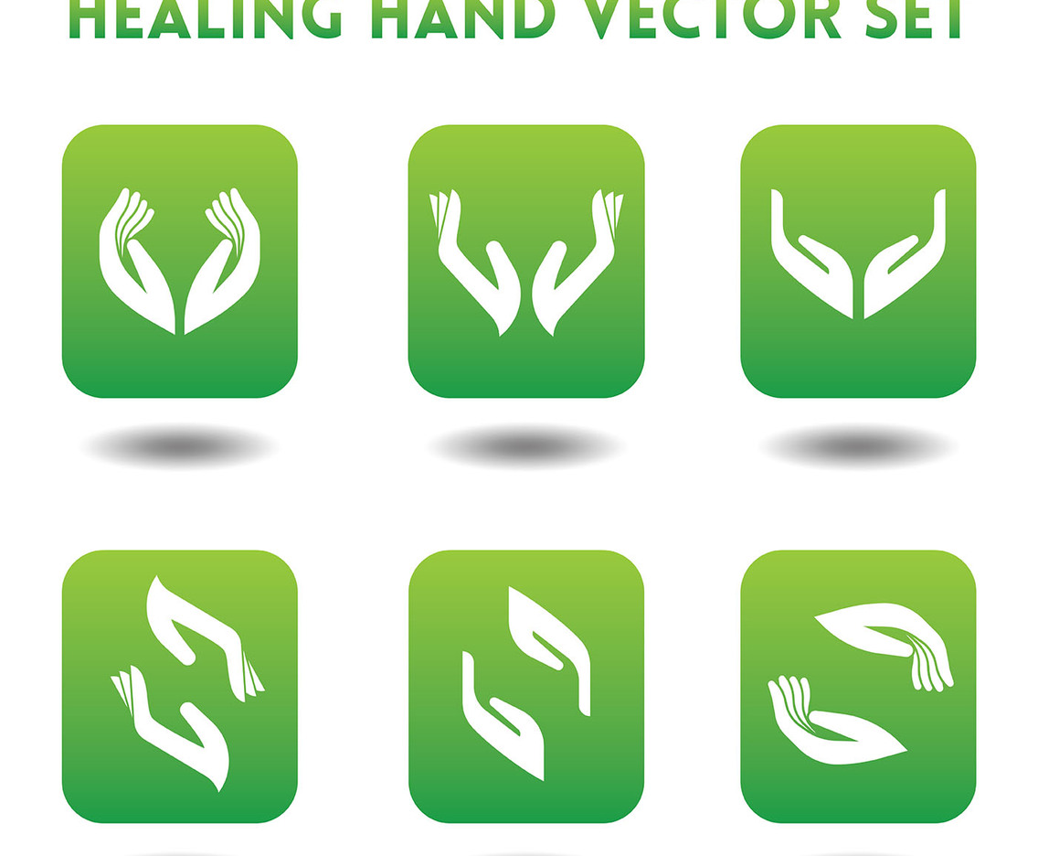 Healing Hands Vector Icons
