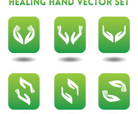 Healing Hands Vector Icons
