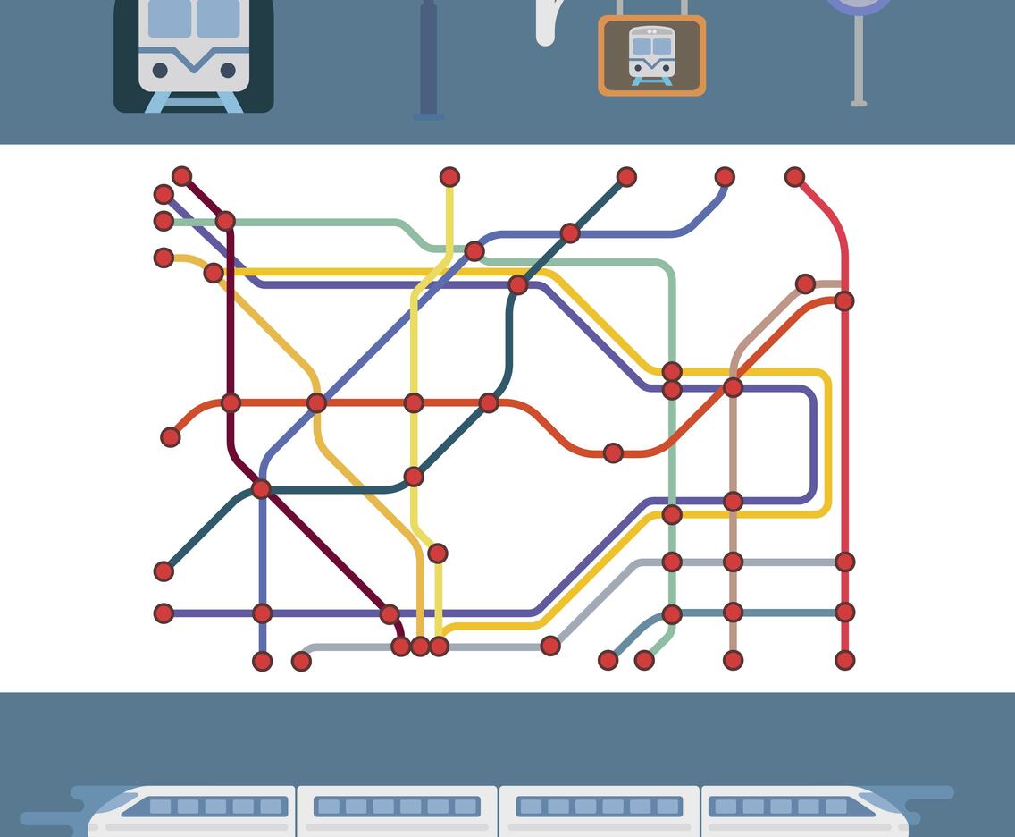 Flat Tube Map Background