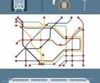 Flat Tube Map Background