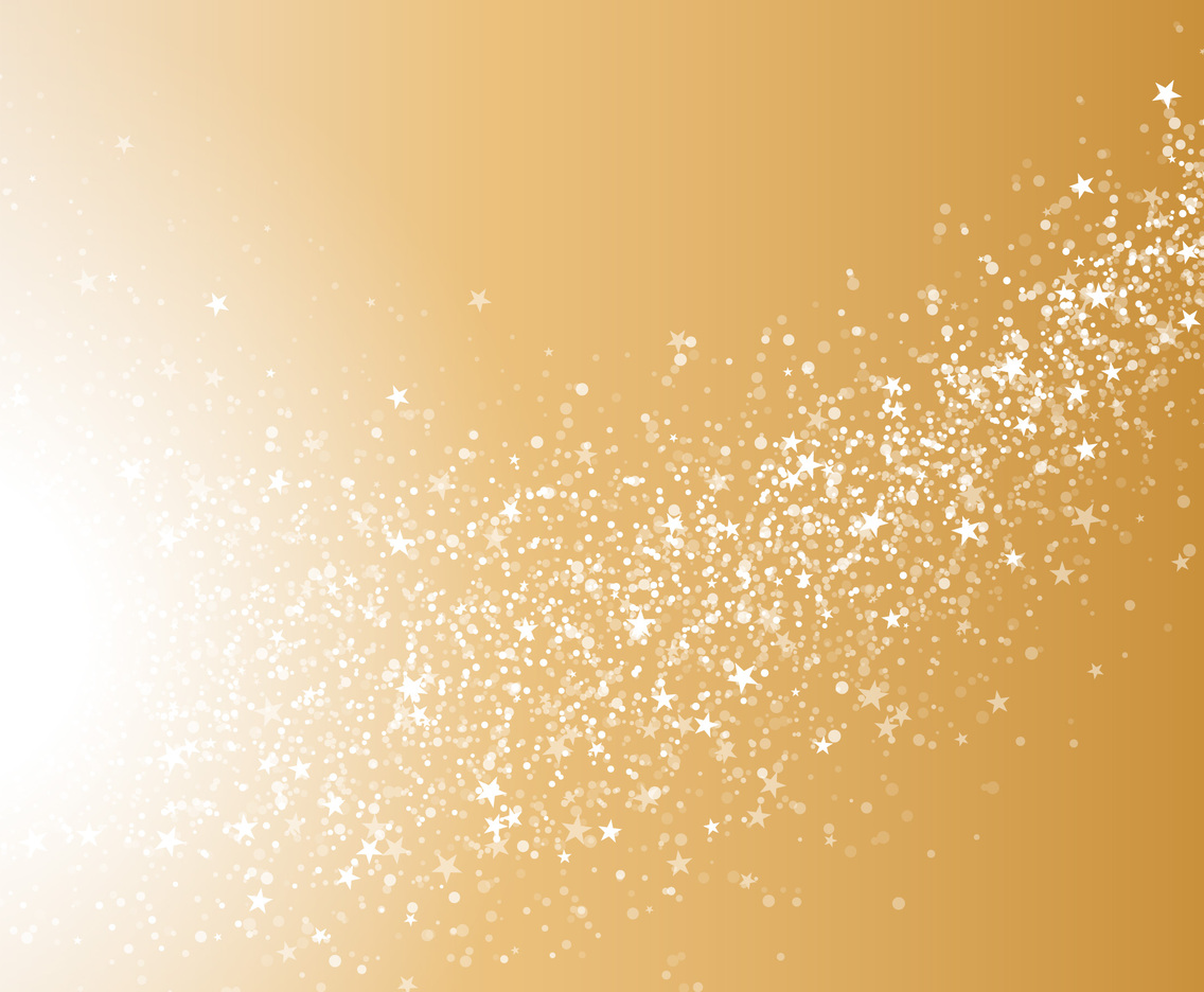 Abstract Gold White Shimmer Glowing Round Particles