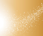 Abstract Gold White Shimmer Glowing Round Particles