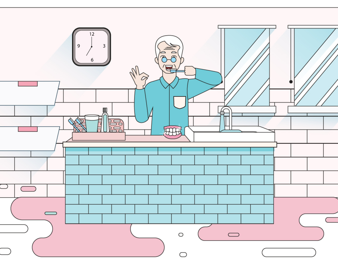 False Teeth Illustration Vector