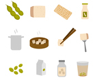 Tofu Ingredients Vector Collection