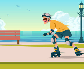 Rollerblader Vector