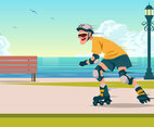 Rollerblader Vector