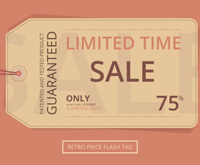 Price Flash Retro Sale Tag