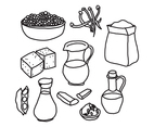 Black  White Doodles About Tofu And Other Vegan Proteins