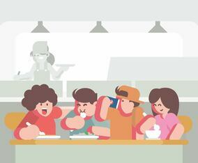 Canteen Illustration